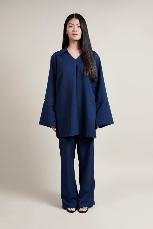 Signature Blouse - Navy