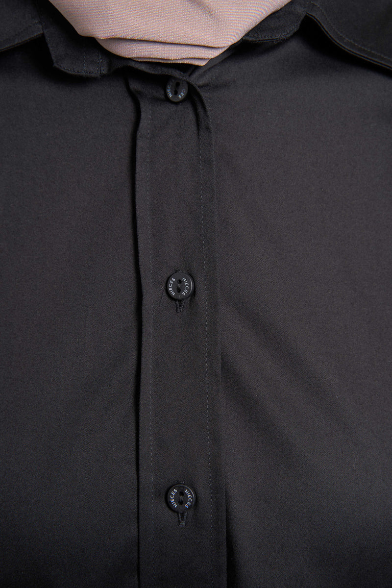 POPLIN SHIRT - BLACK