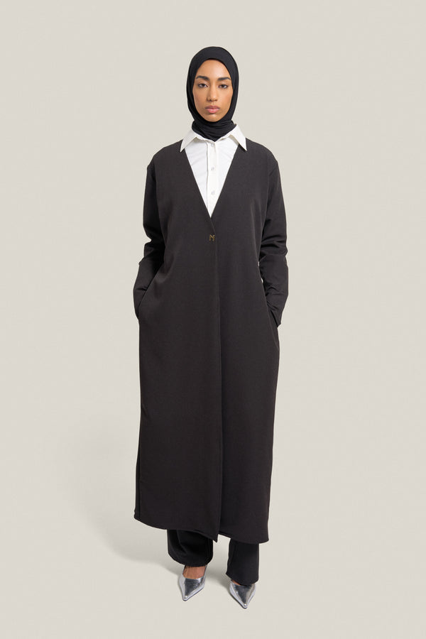 TAILORED COAT - BLACK