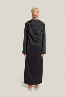 DRAPED DRESS - BLACK