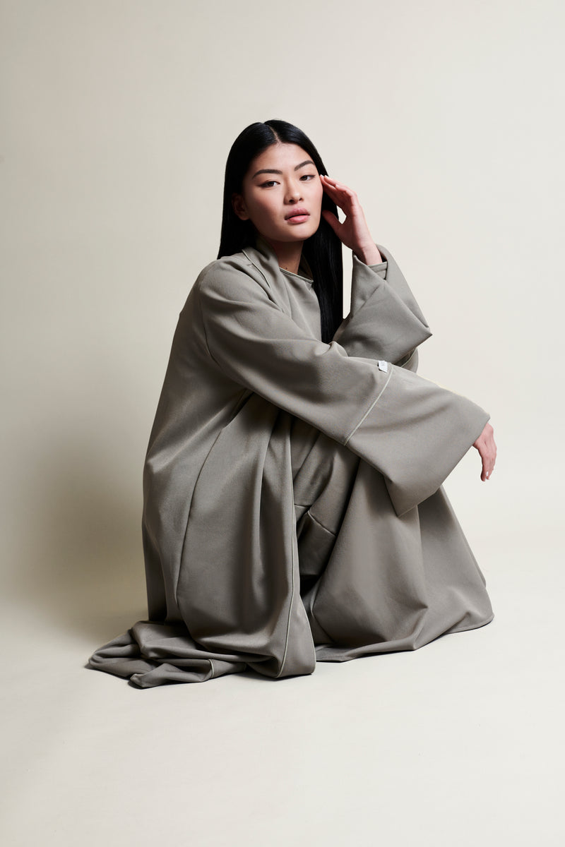 Gabardine Abaya - Cloud